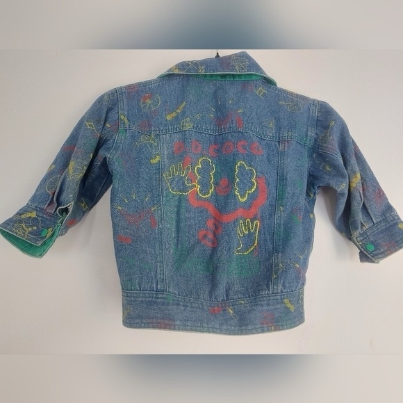 Vintage Jean jacket 4t drole de cococlown euc - Picture 2 of 3